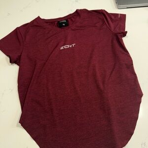 ECHT Women's Burgundy Short Sleeve Tee
